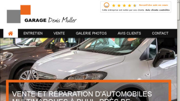 Page d'accueil du site : Garage Denis Muller