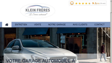 Page d'accueil du site : Garage Klein
