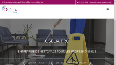 Page d'accueil du site : Osélia Pro