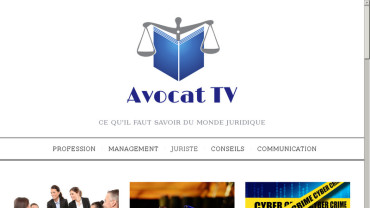 Page d'accueil du site : Avocat TV
