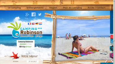 Page d'accueil du site : Camping Robinson