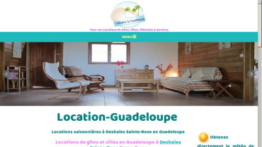 Page d'accueil du site : Location Guadeloupe