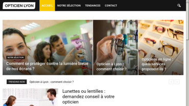 Page d'accueil du site : Opticien à Lyon