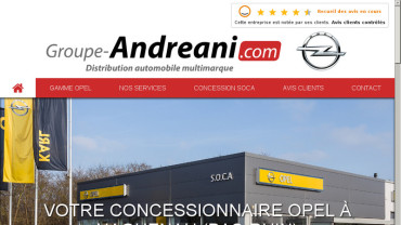 Page d'accueil du site : Soca Automobile