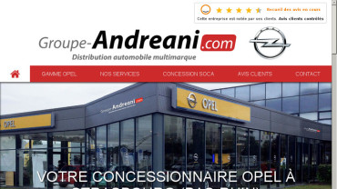 Page d'accueil du site : Soca Automobile Strasbourg