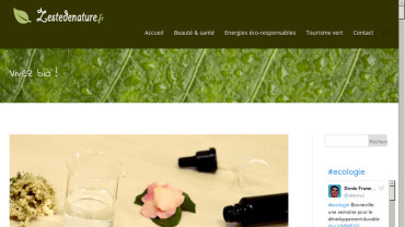 Page d'accueil du site : Zeste de nature
