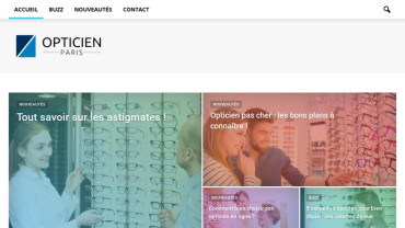 Page d'accueil du site : Opticien à Paris