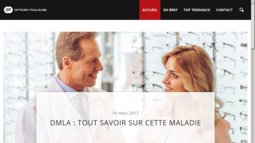 Page d'accueil du site : Opticien Toulouse