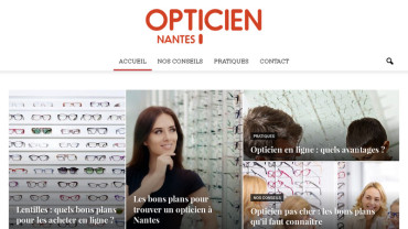 Page d'accueil du site : Opticien Nantes