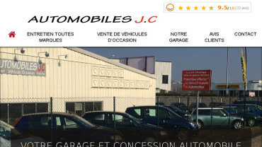 Page d'accueil du site : Automobiles JC