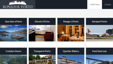 Page d'accueil du site : Bonjour Porto