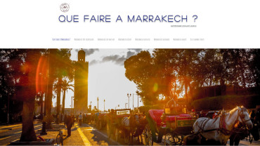 Page d'accueil du site : Que faire à Marrakech ?
