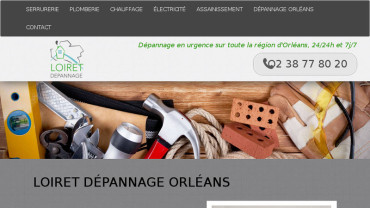 Page d'accueil du site : Loiret Dépannage Orléans