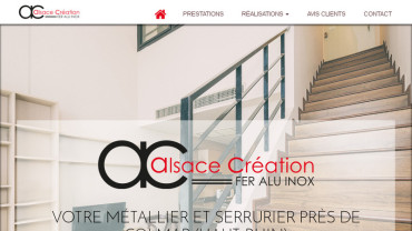 Page d'accueil du site : Alsace Création