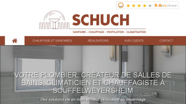 Page d'accueil du site : Schuch