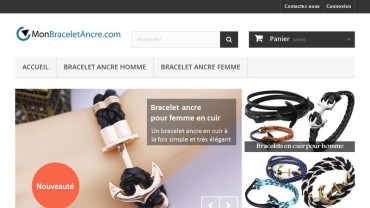 Page d'accueil du site : Mon bracelet ancre