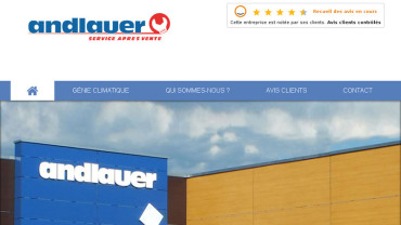 Page d'accueil du site : Andlauer SAV