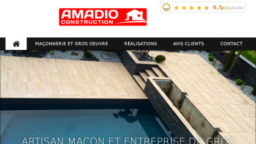 Page d'accueil du site : Amadio Construction