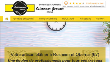 Page d'accueil du site : Plâtrerie Ostermann