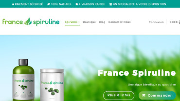 Page d'accueil du site : Spiruline