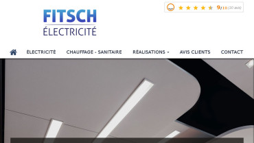 Page d'accueil du site : Fitsch Electricité
