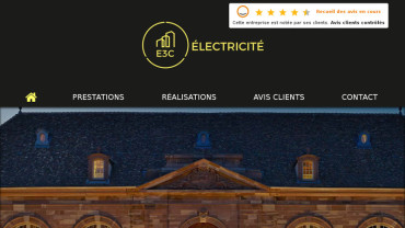 Page d'accueil du site : E3C Electricité