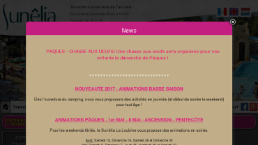 Page d'accueil du site : La Loubine