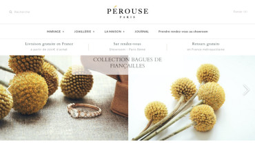 Page d'accueil du site : Pérouse Paris