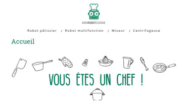 Page d'accueil du site : Mon robot cuisine