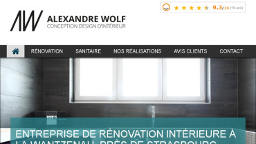 Page d'accueil du site : Alexandre Wolf