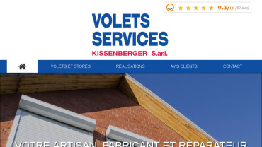 Page d'accueil du site : Volets Services Kissenberger