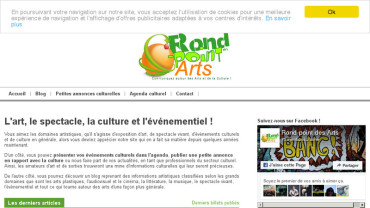 Page d'accueil du site : Rond-point des Arts