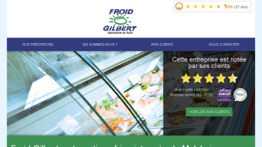 Page d'accueil du site : Froid Gilbert