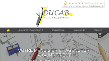 Page d'accueil du site : Menuiserie Ducab