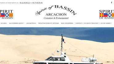 Page d'accueil du site : Spirit of Bassin