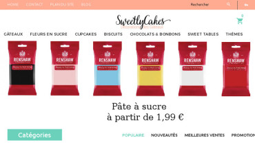 Page d'accueil du site : Sweetly Cakes