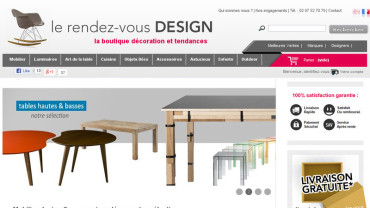 Page d'accueil du site : Le Rendez-Vous Design