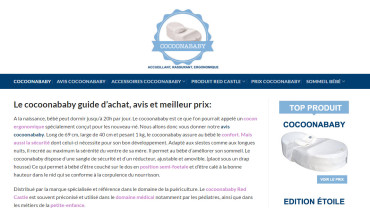 Page d'accueil du site : Cocoonababy