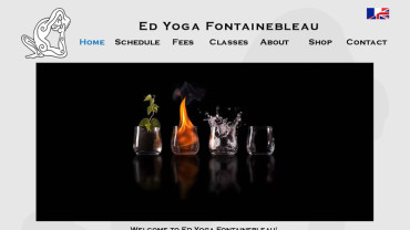 Page d'accueil du site : ED Yoga Fontainebleau