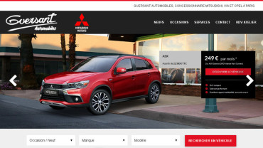 Page d'accueil du site : Guersant Automobiles