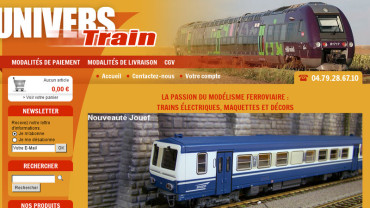Page d'accueil du site : Univers Train