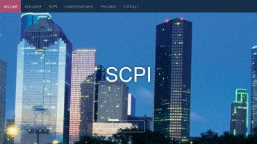 Page d'accueil du site : SCPI de rendement