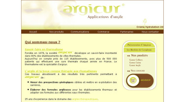 Page d'accueil du site : Argicur