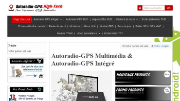 Page d'accueil du site : Autoradio GPS Multimédia