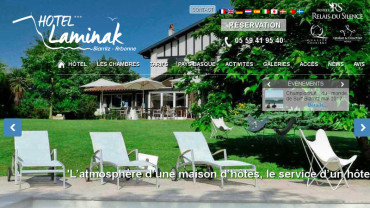 Page d'accueil du site : Hôtel Laminak