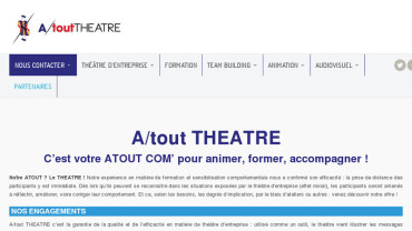 Page d'accueil du site : Atout théâtre
