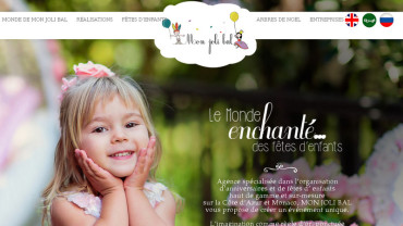 Page d'accueil du site : Mon Joli Bal