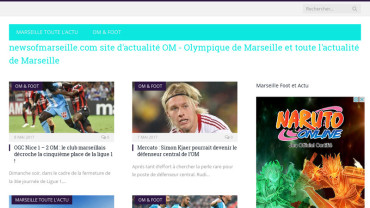 Page d'accueil du site : News of Marseille