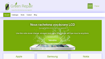 Page d'accueil du site : Green Repair