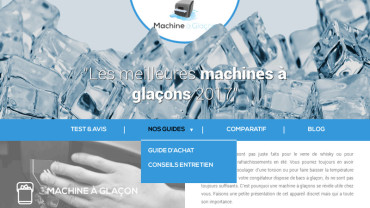 Page d'accueil du site : Machine à Glaçon